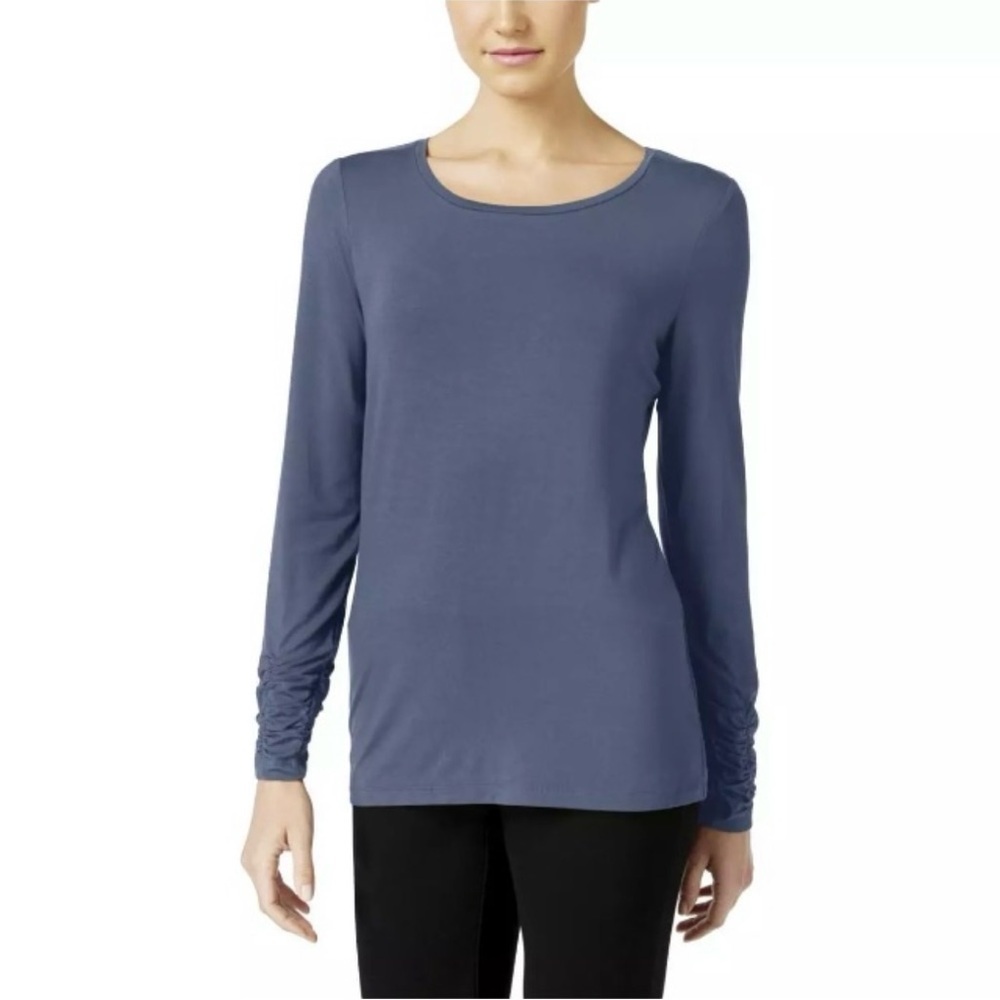 Women's Blue Long Sleeve Top